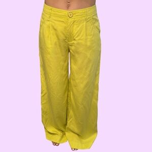 Anthropologie Chartreuse Trousers